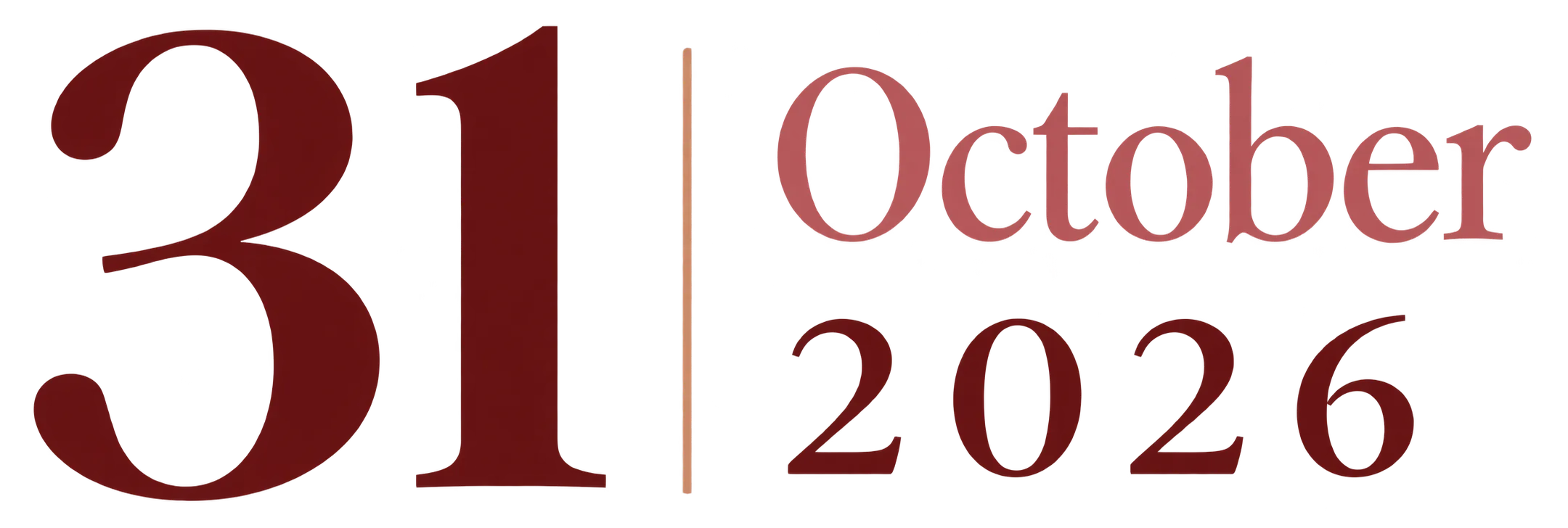 31 October 2026
